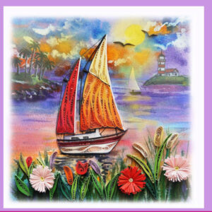 ev-24-sunset sail boat